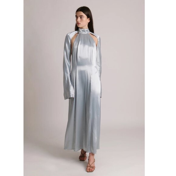 New Sabina Musayev Jenna Maxi Dress Open Back Long Sleeve Backless Formal Fancy - Picture 12 of 13